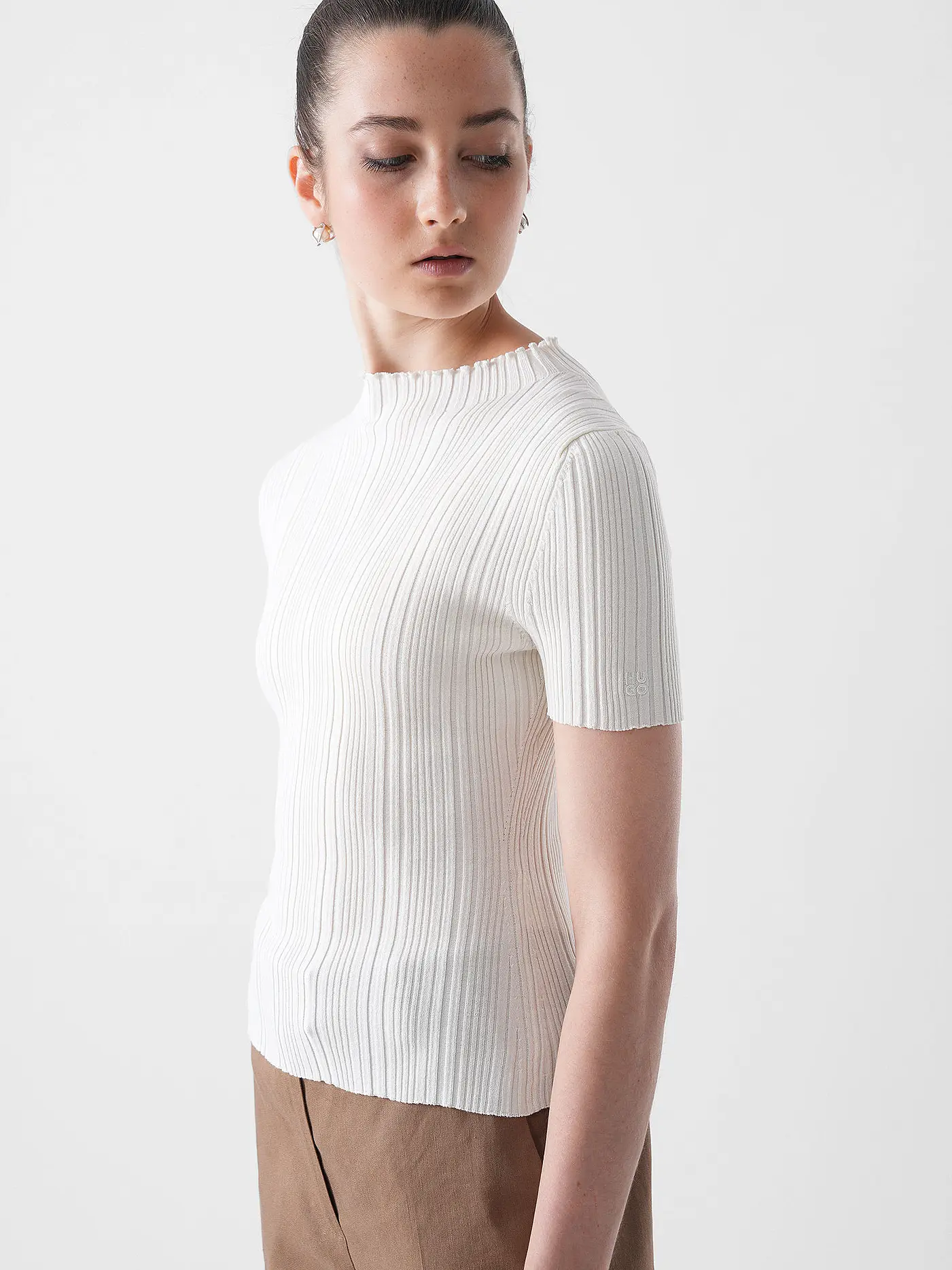 HUGO | Pullover SARPHAPILK | creme