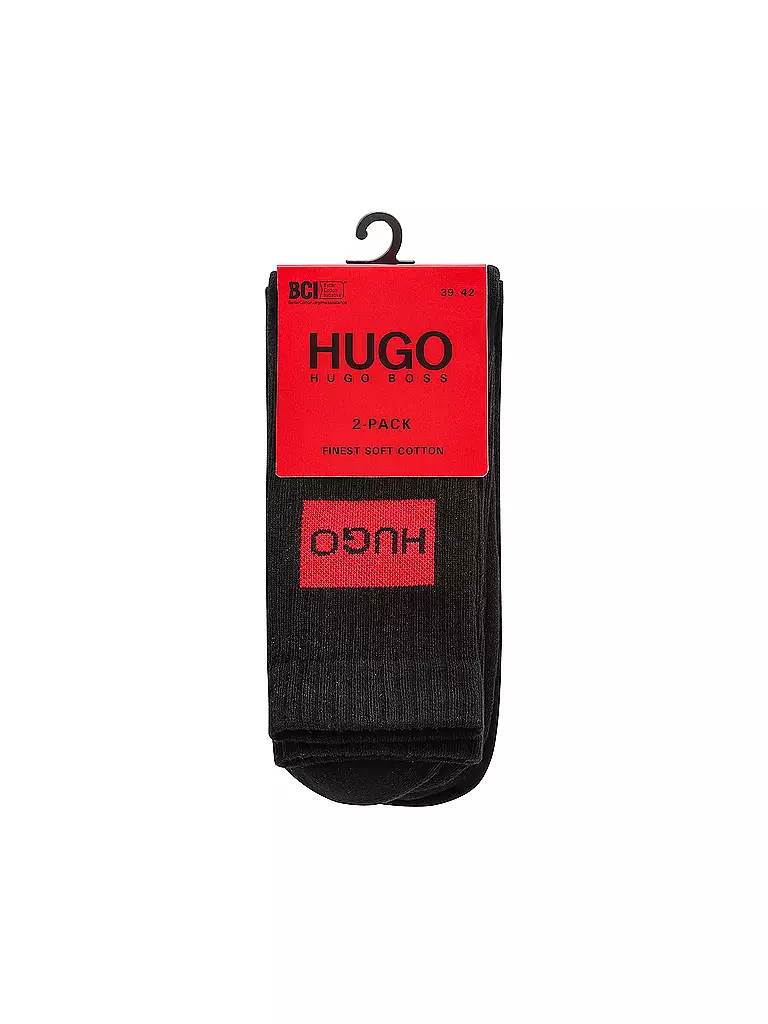 HUGO | Socken 2-er Pkg. | schwarz