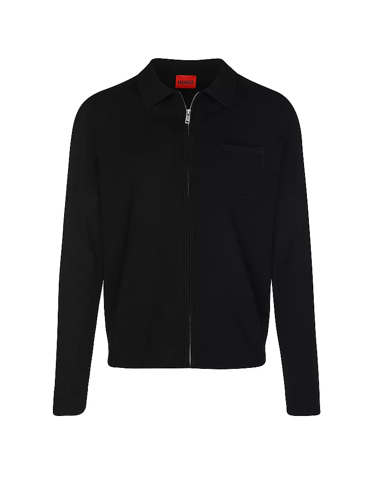 HUGO | Strickjacke SAN JEAN | schwarz