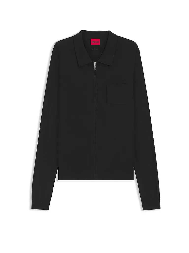 HUGO | Strickjacke SAN JEAN | schwarz