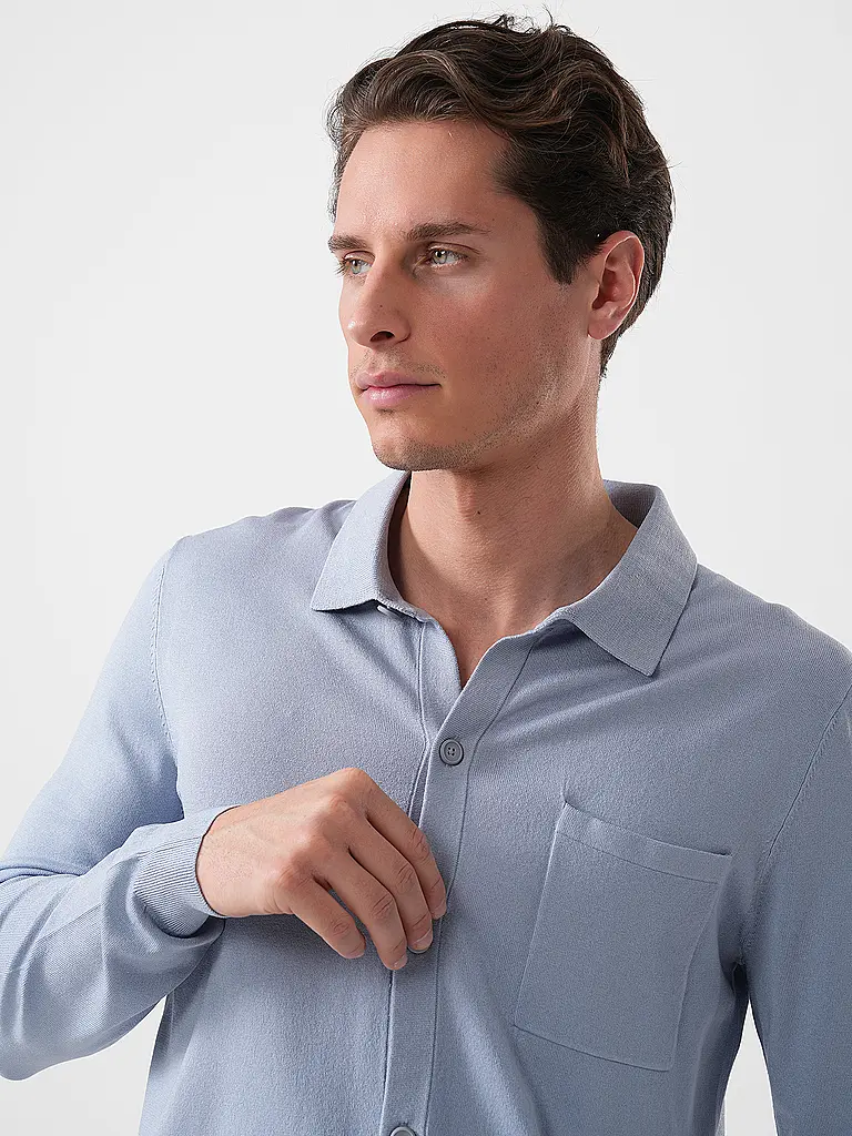 HUGO | Strickjacke SAN JORDAN-CV | Hellblau