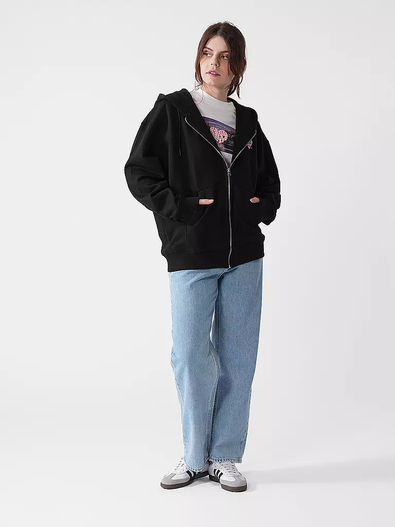 HUGO | Sweatjacke DOA | schwarz