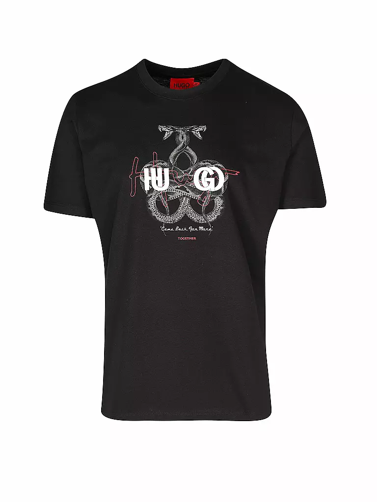 HUGO | T Shirt Dnake | schwarz