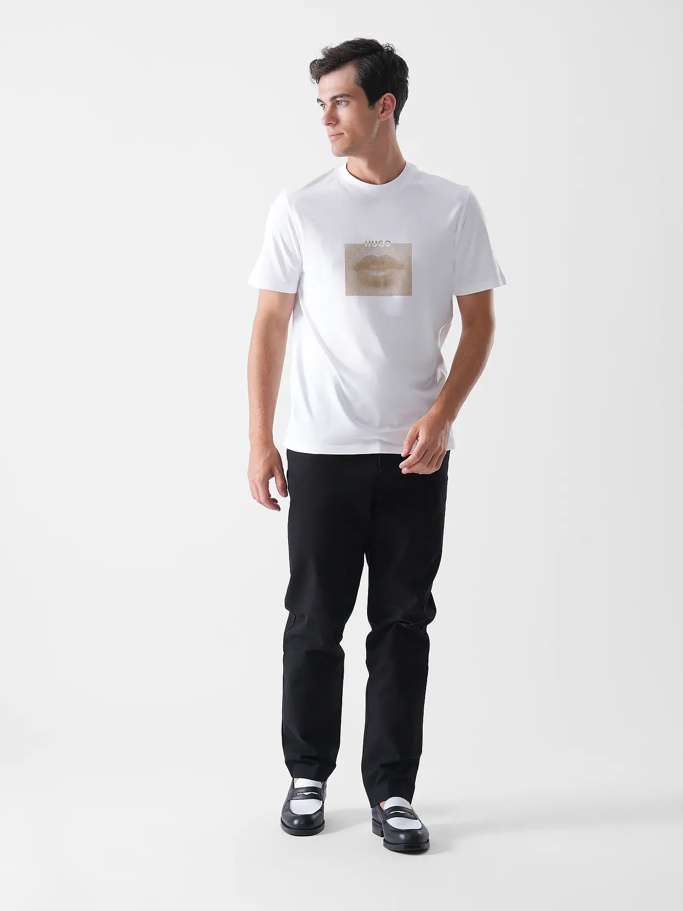 HUGO | T-Shirt  | weiss