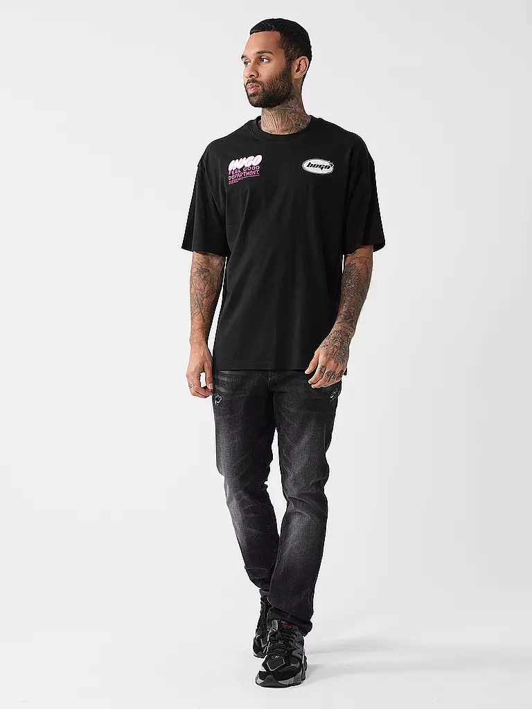 HUGO | T-Shirt  | schwarz