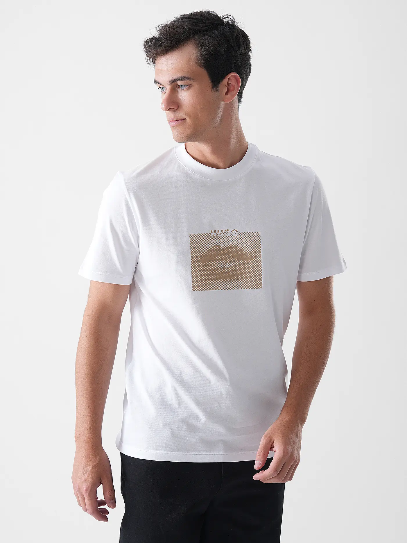 HUGO | T-Shirt  | weiss