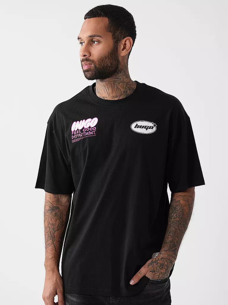 HUGO | T-Shirt  | schwarz