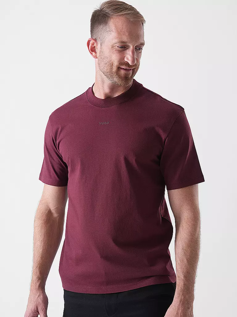 HUGO | T-Shirt  | dunkelrot