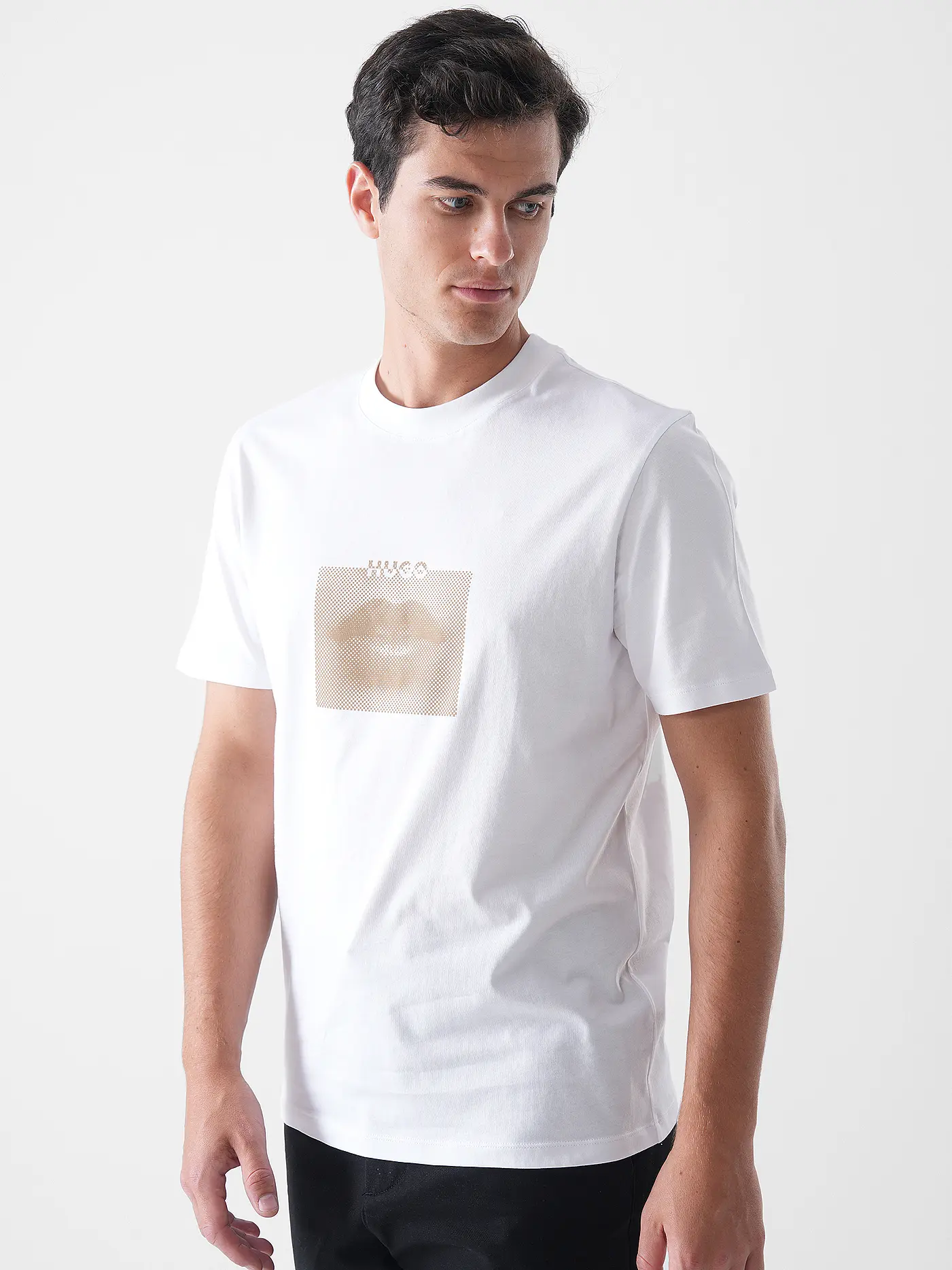HUGO | T-Shirt  | weiss