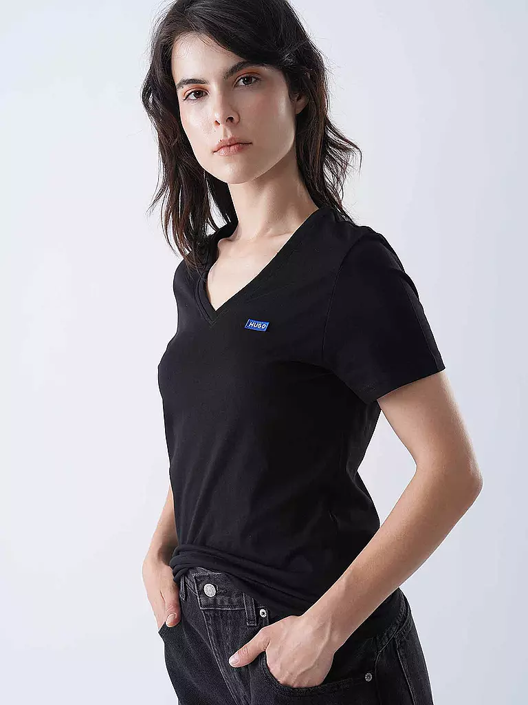HUGO | T-Shirt  | schwarz