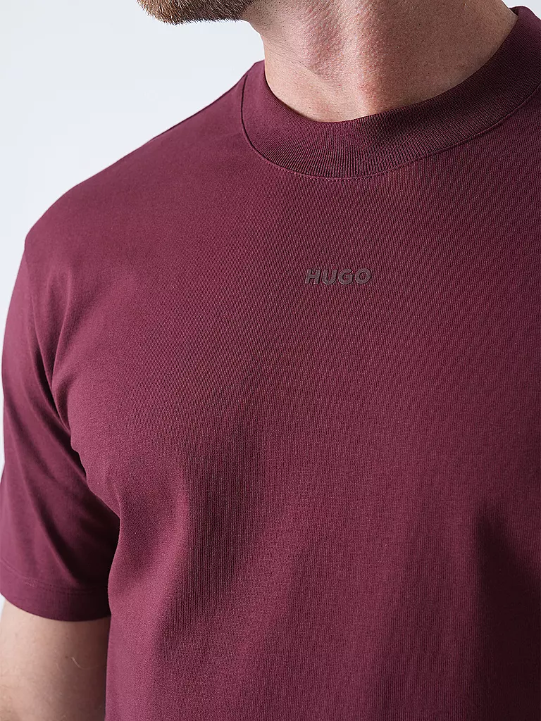 HUGO | T-Shirt  | dunkelrot