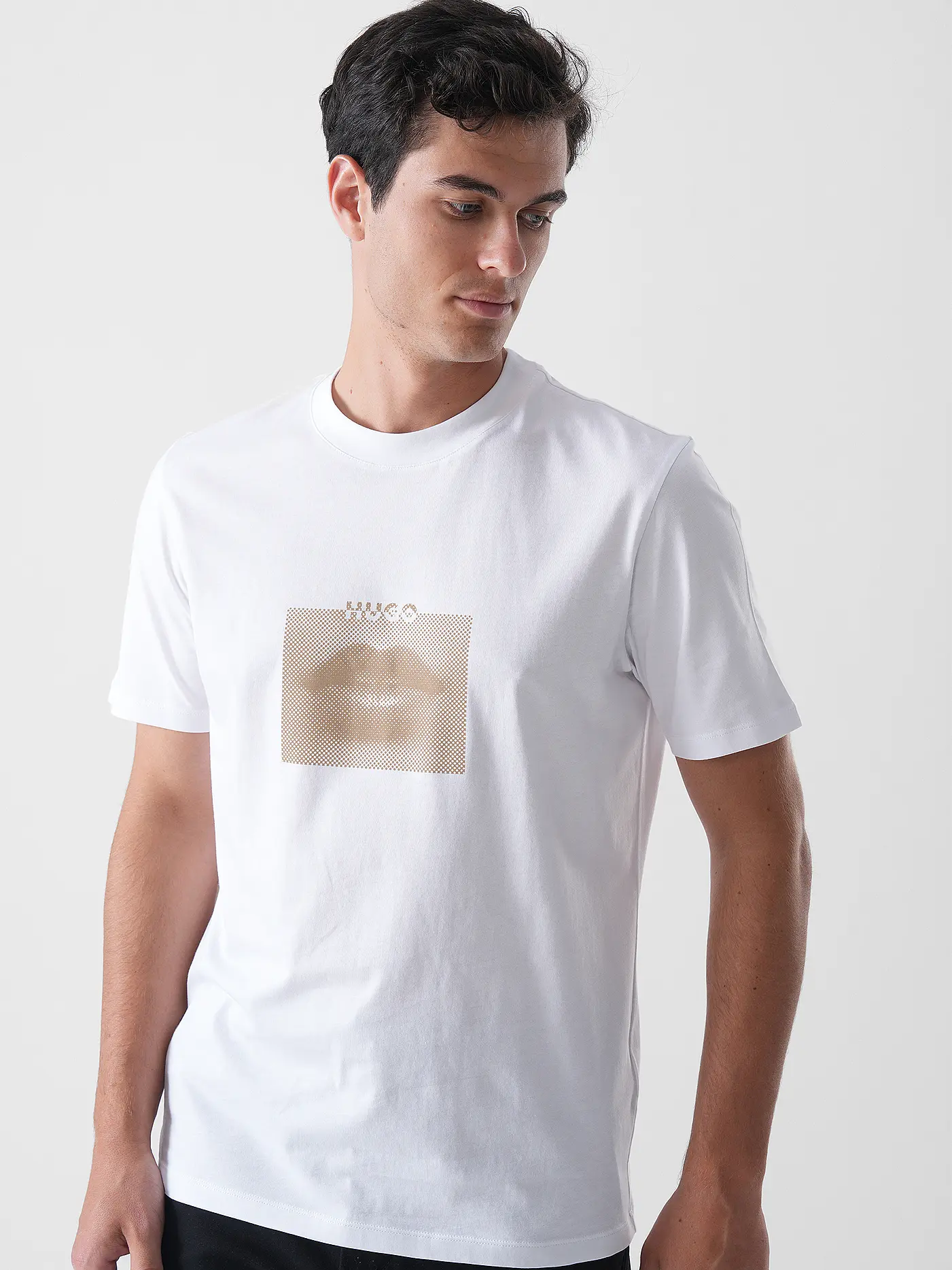 HUGO | T-Shirt  | weiss