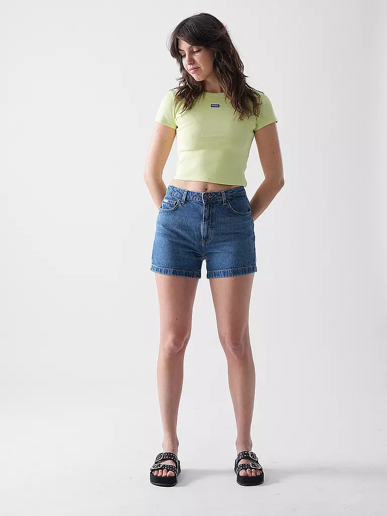 HUGO | T-Shirt Cropped Fit | hellgrün
