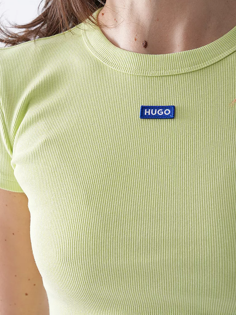 HUGO | T-Shirt Cropped Fit | hellgrün