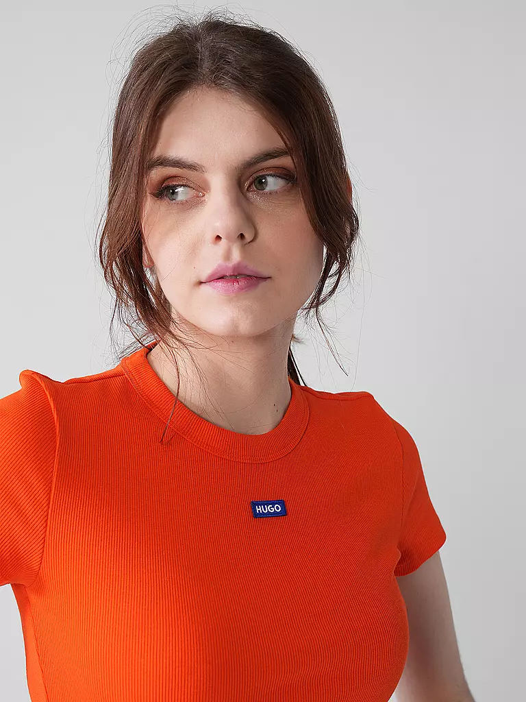 HUGO | T-Shirt Cropped Fit | hellgrün
