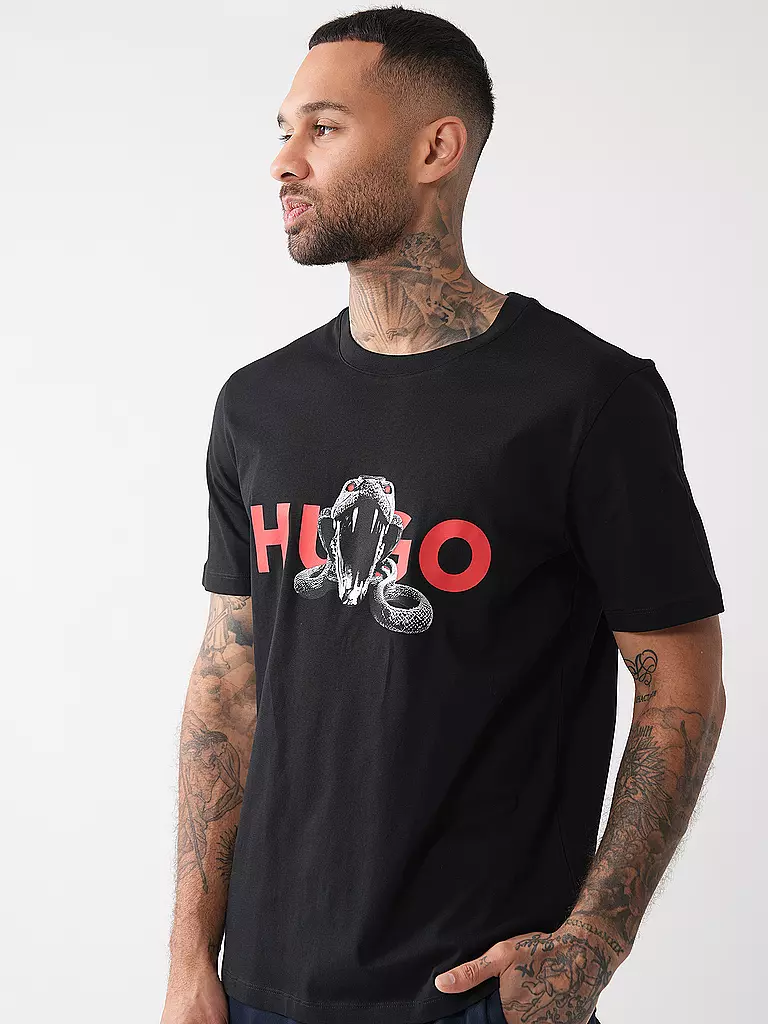 HUGO | T-Shirt DEYLADEC | schwarz