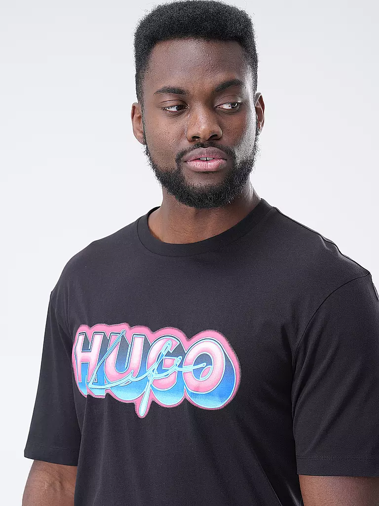 HUGO | T-Shirt NILLUMI | schwarz