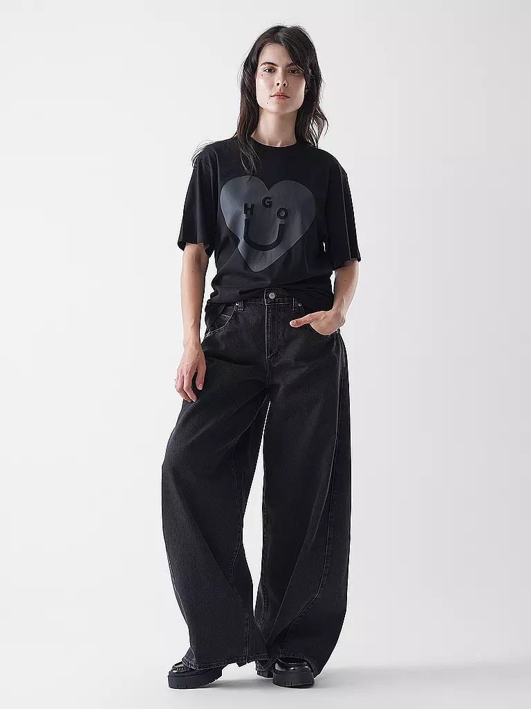 HUGO | T-Shirt VINTAGE | schwarz