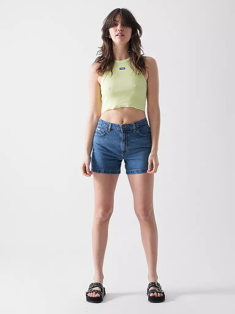 HUGO | Top Cropped Fit  | hellgrün