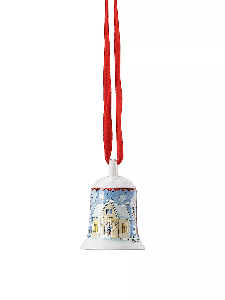 HUTSCHENREUTHER | Collector's Items Christmas Endlich zuhause Porzellan Miniglocke | bunt