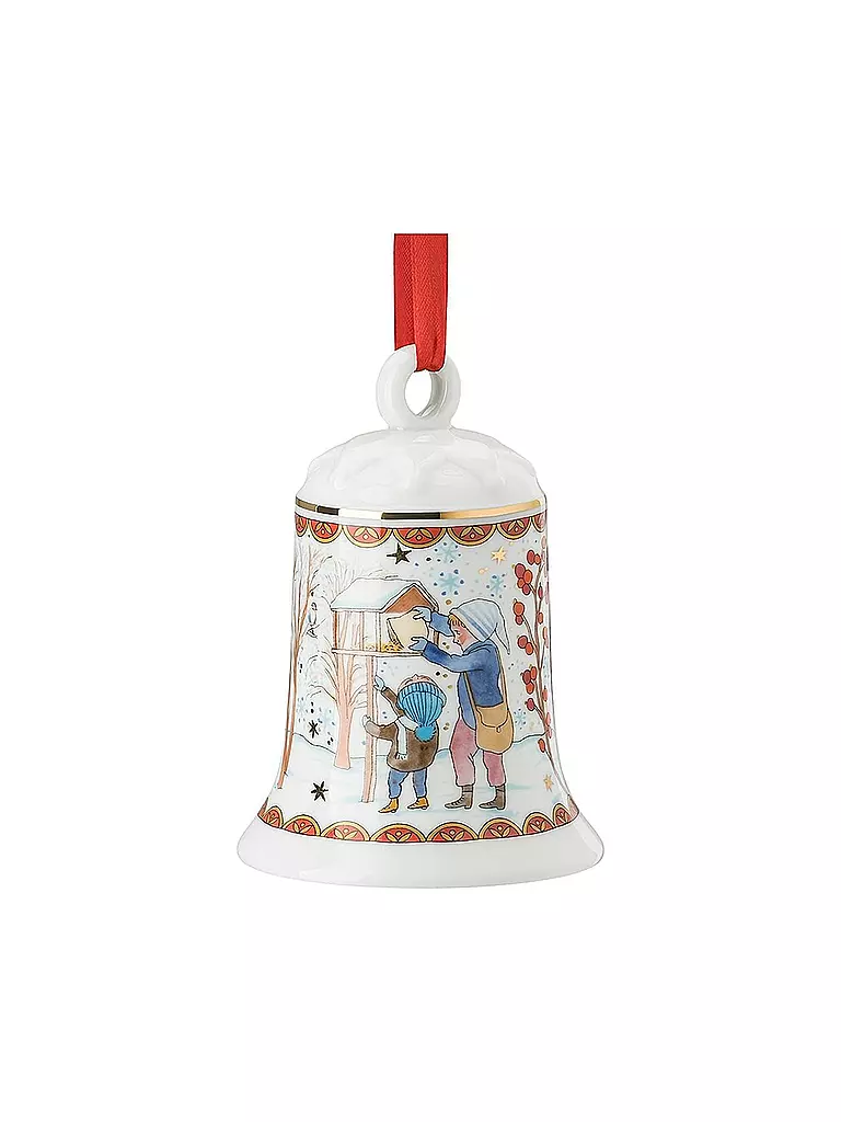 HUTSCHENREUTHER | Porzellan Weihnachtsglocke Limitierte Edition 12cm | bunt