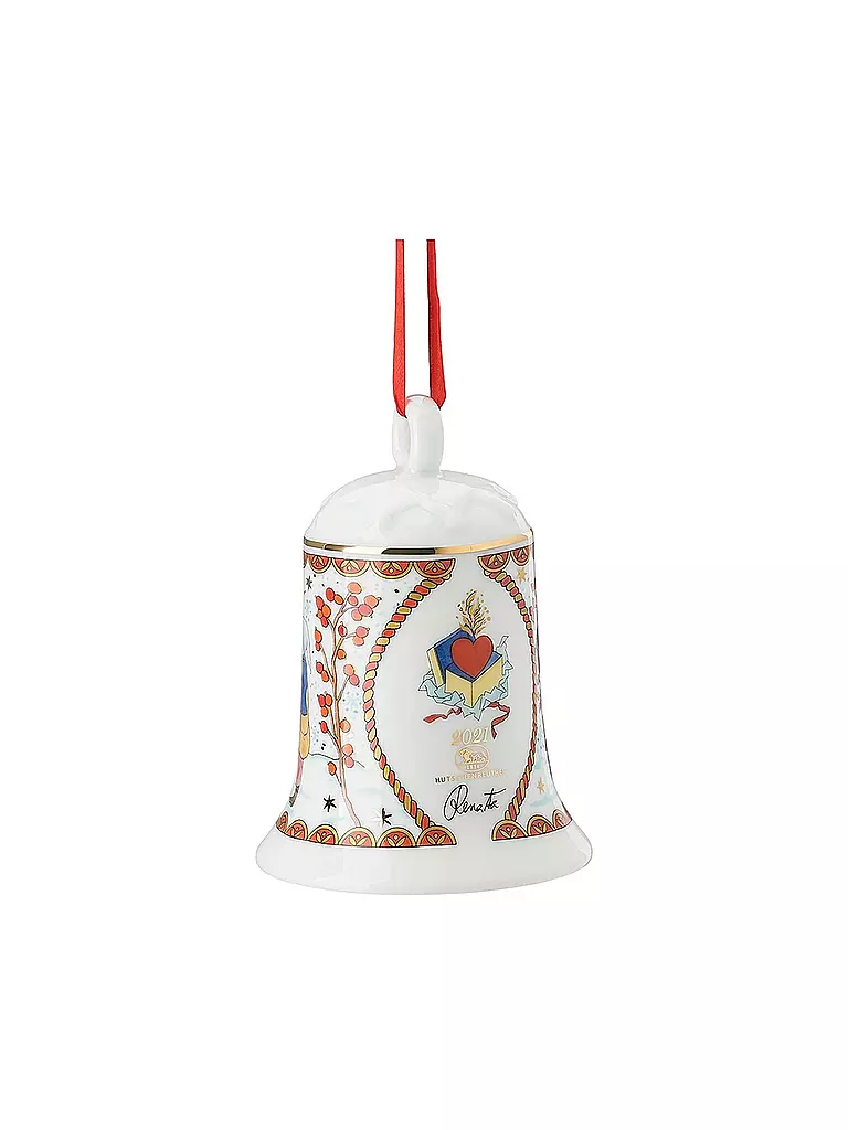 HUTSCHENREUTHER | Porzellan Weihnachtsglocke Limitierte Edition 12cm | bunt