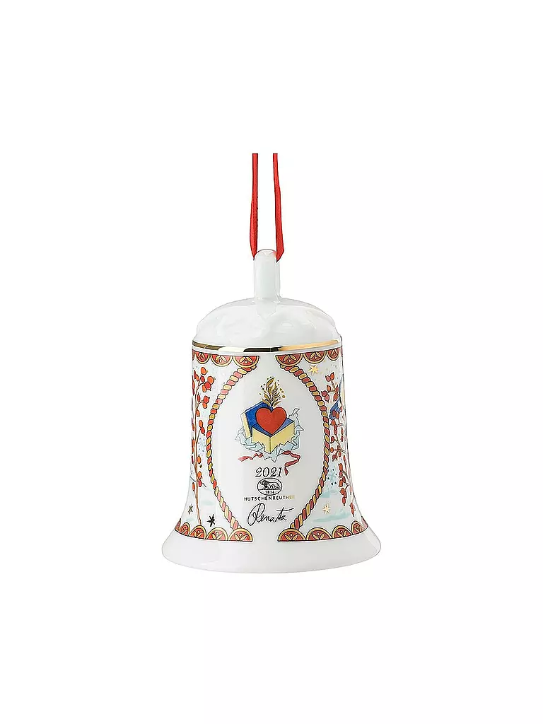 HUTSCHENREUTHER | Porzellan Weihnachtsglocke Limitierte Edition 12cm | bunt