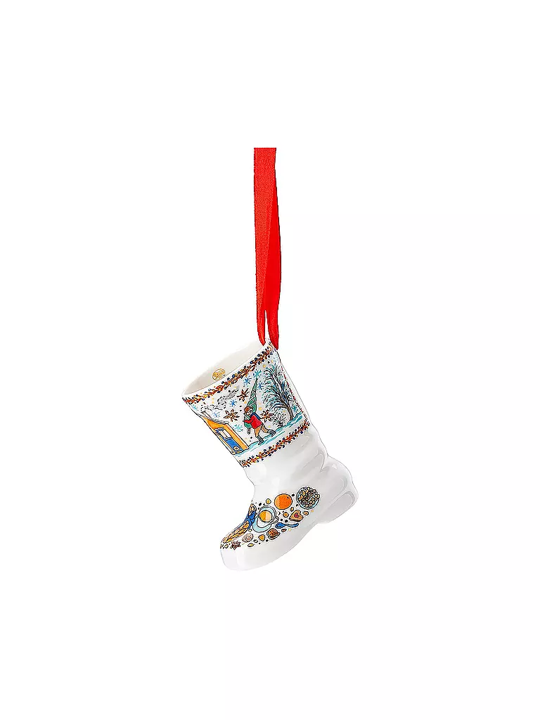 HUTSCHENREUTHER | Weihnachts Porzellan Stiefel 2020 7,5cm | bunt