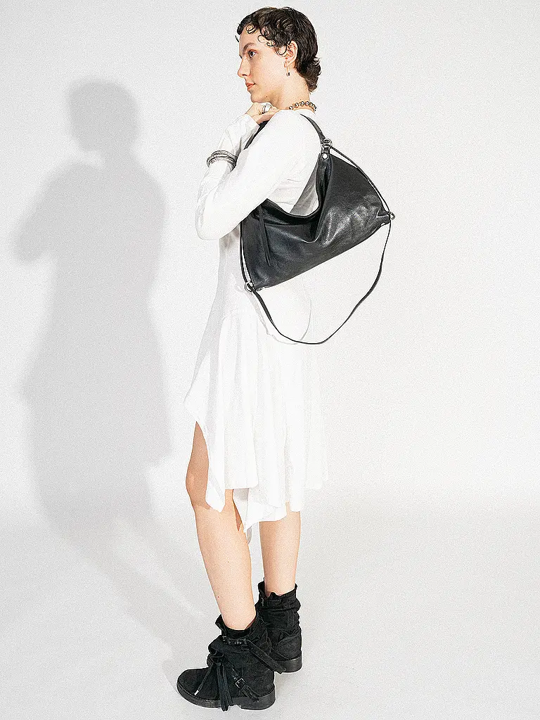 INA KENT | Ledertasche - Umhängetasche DINKUM ed.2 | Schwarz