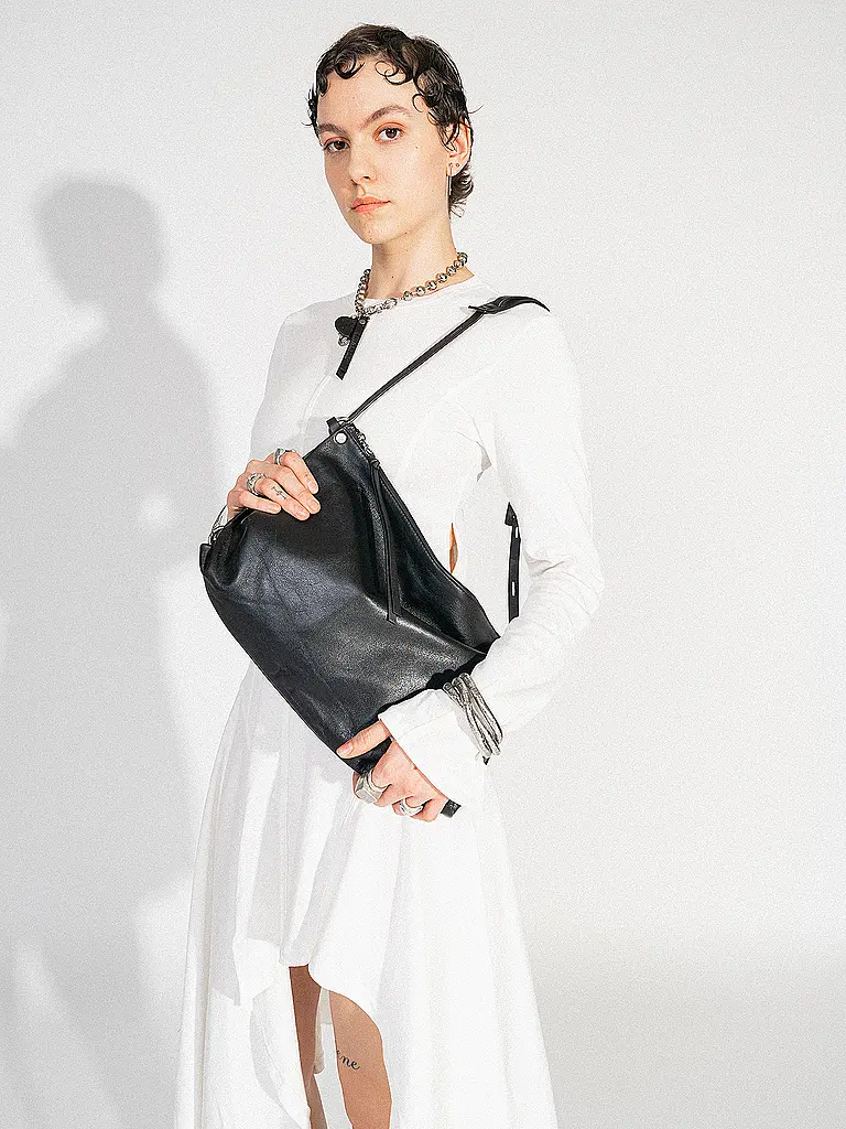 INA KENT | Ledertasche - Umhängetasche DINKUM ed.2 | Schwarz