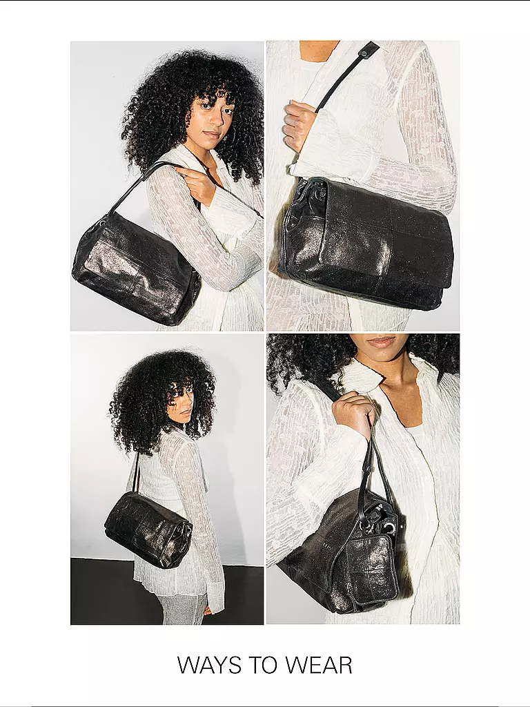 INA KENT | Ledertasche - Umhängetasche EILEEN ED. 1 | silber