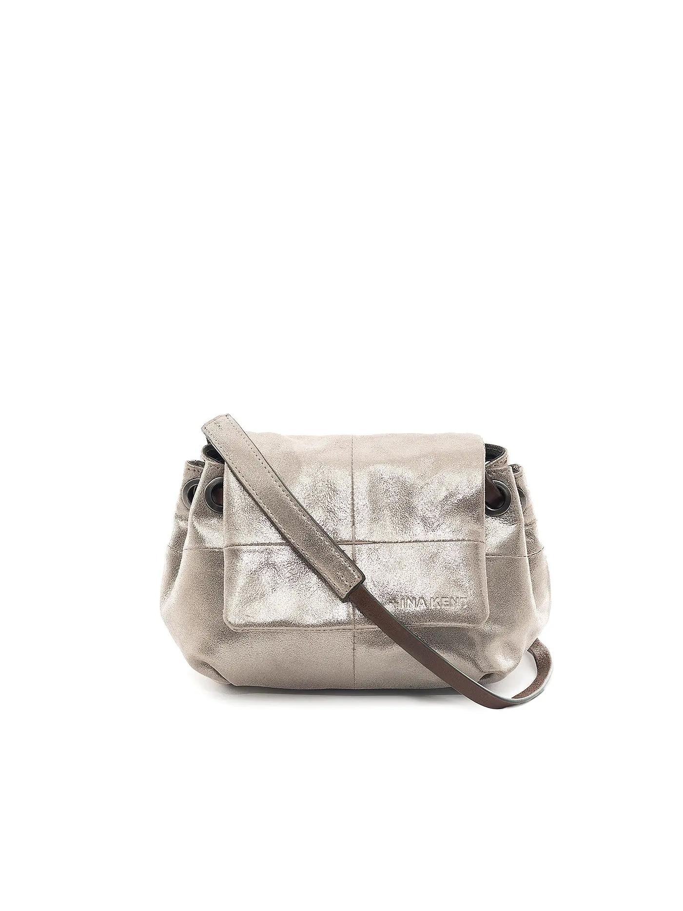 INA KENT | Ledertasche - Umhängetasche ESPE Ed. 1 | silber
