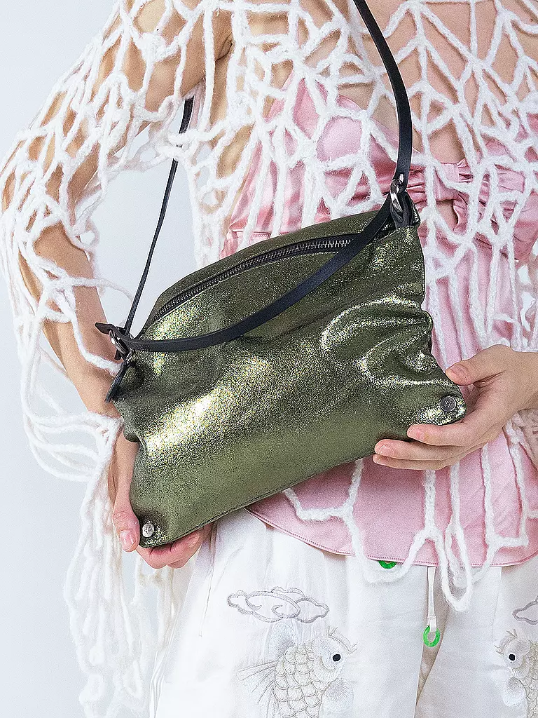 INA KENT | Ledertasche - Umhängetasche MOONLIT ed.1 | silber