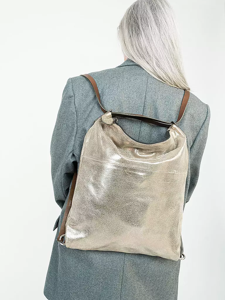 INA KENT | Ledertasche - Umhängetasche SHER ED. 1 | silber