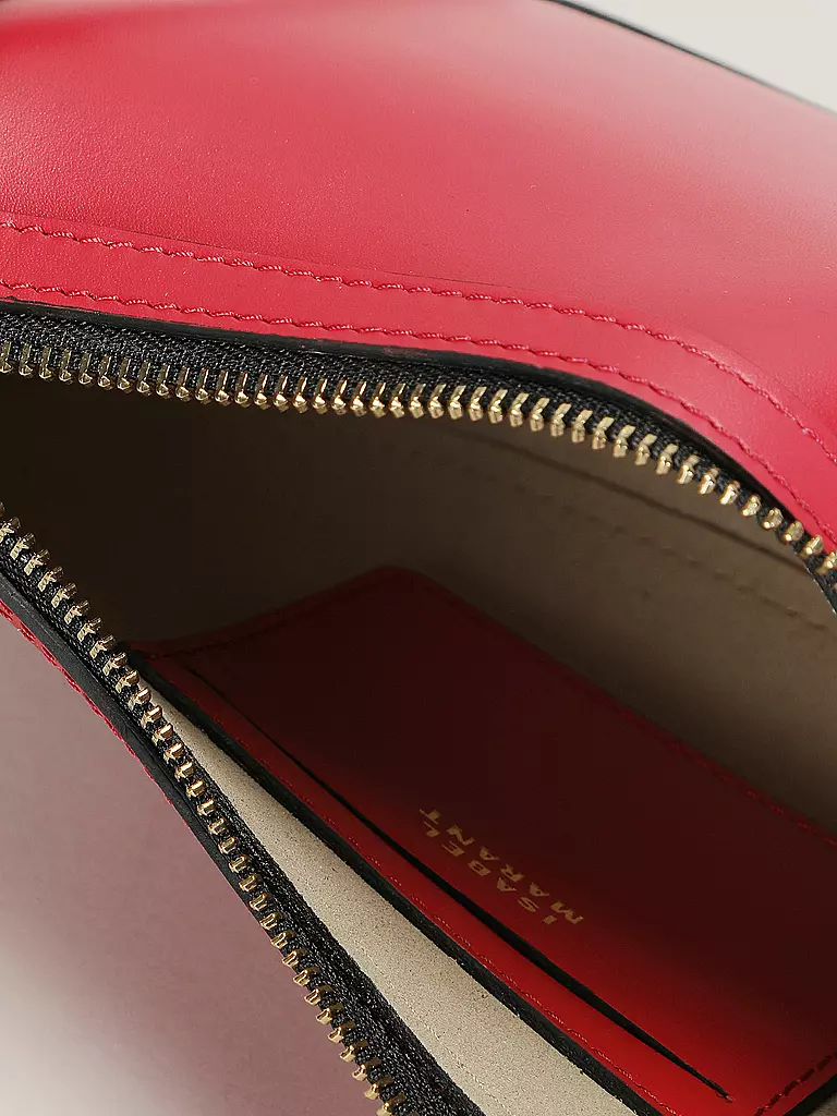 ISABEL MARANT | Ledertasche - Schultertasche OSKAN MOON | rot