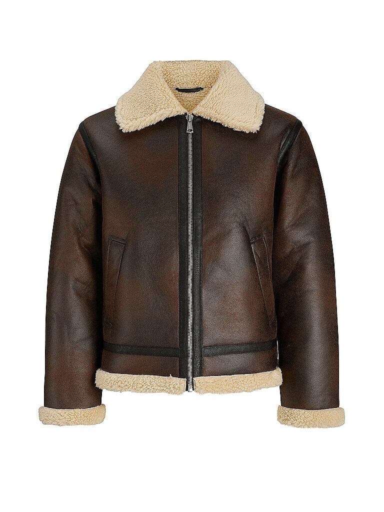 JACK & JONES Jacke in Lederoptik JORNORREBRO braun | XXL
