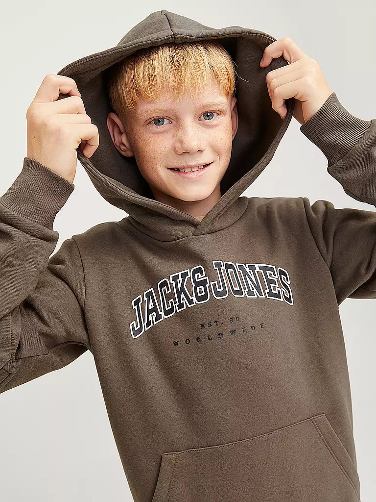 JACK & JONES | Jungen Kapuzensweater - Hoodie JJECALEB | hellgrün