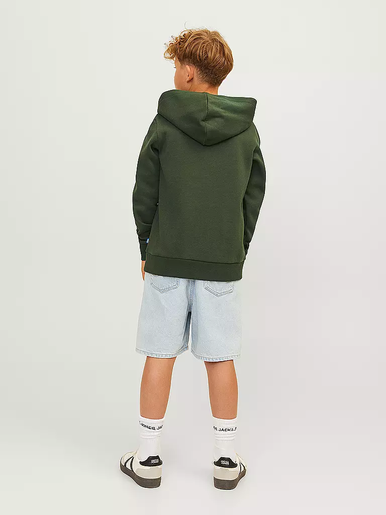 JACK & JONES | Jungen Kapuzensweater - Hoodie JJELOGO | hellgrün