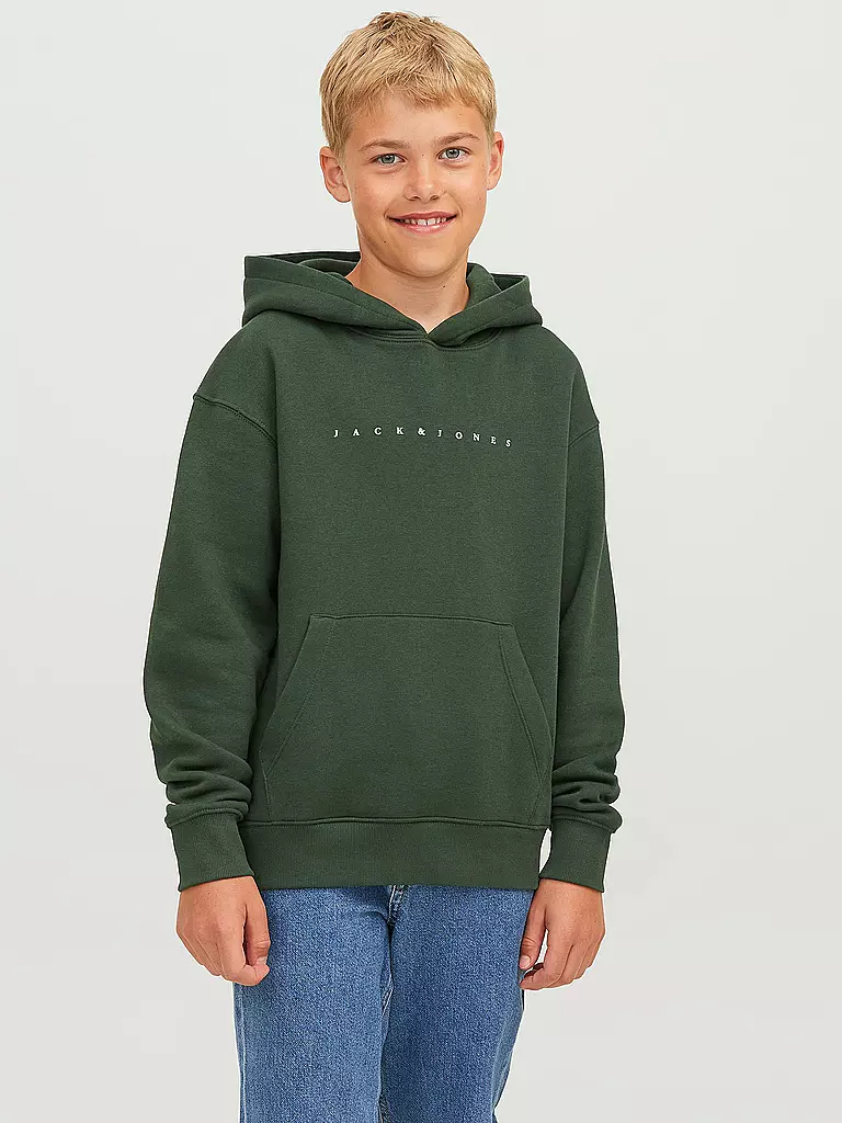 JACK & JONES | Jungen Kapuzensweater - Hoodie JJESTAR JJ | dunkelgrün
