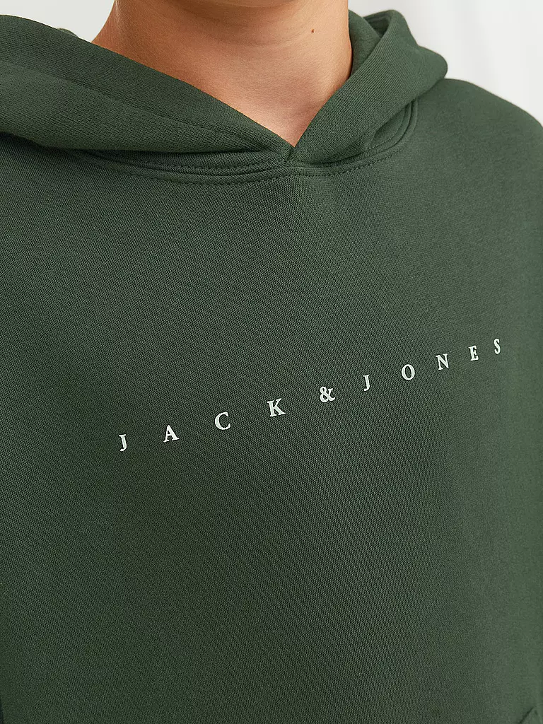 JACK & JONES | Jungen Kapuzensweater - Hoodie JJESTAR JJ | dunkelgrün