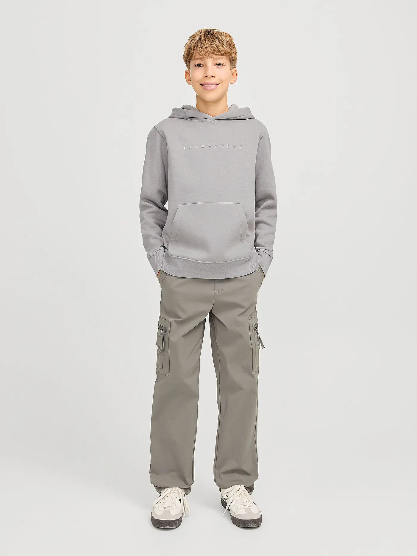 JACK & JONES | Jungen Kapuzensweater - Hoodie JJESTAR | grau