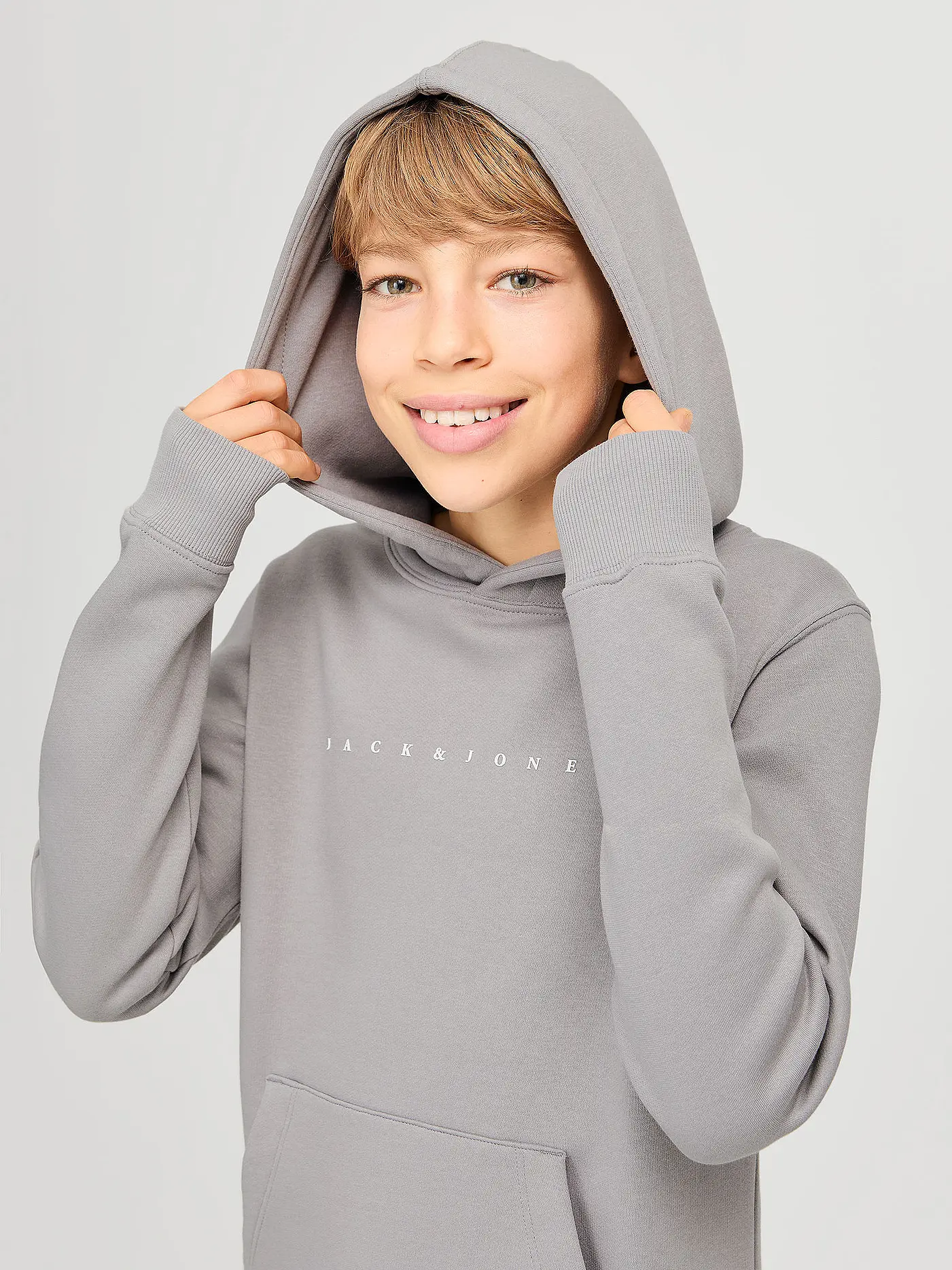 JACK & JONES | Jungen Kapuzensweater - Hoodie JJESTAR | grau