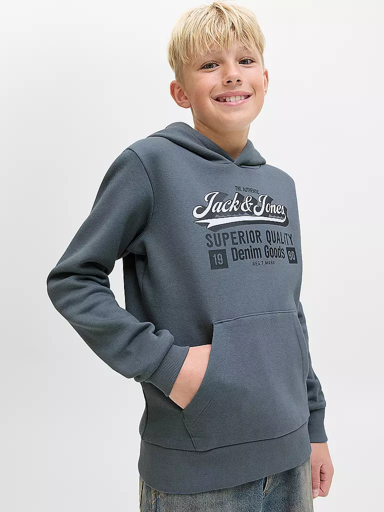 JACK & JONES | Jungen Kapuzensweater JJELOGO | dunkelblau