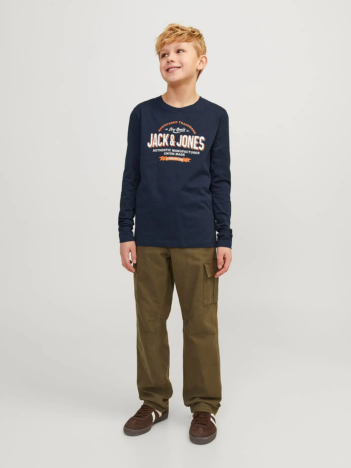 JACK & JONES | Jungen Langarmshirt  JJELOGO | dunkelblau