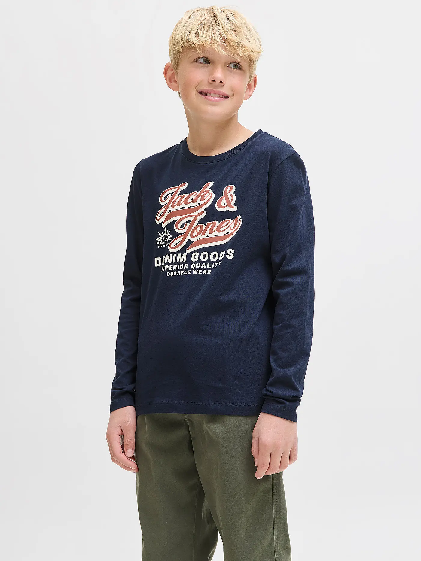 JACK & JONES | Jungen Langarmshirt JJELOGO | dunkelblau