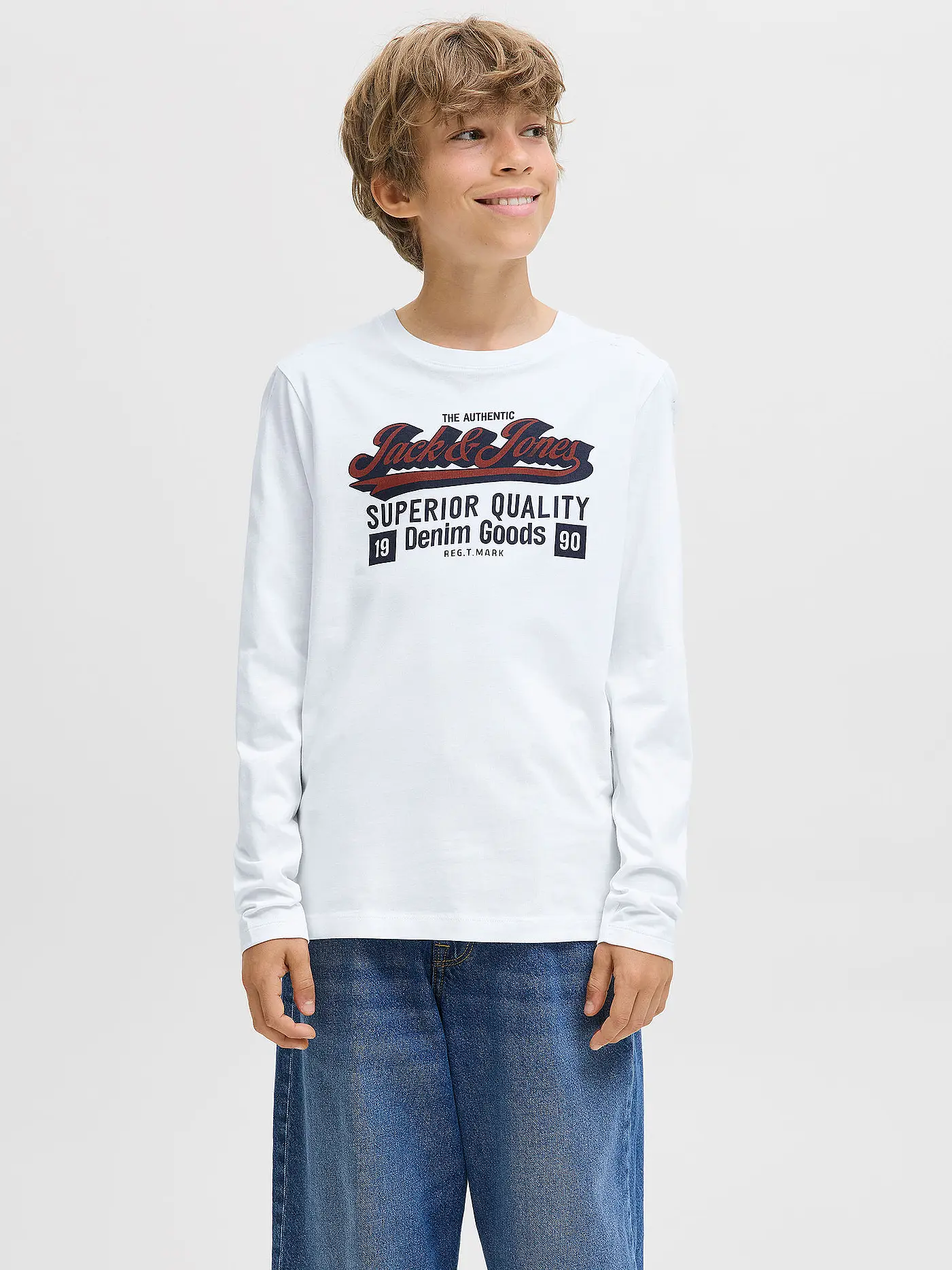 JACK & JONES | Jungen Langarmshirt JJELOGO | weiss