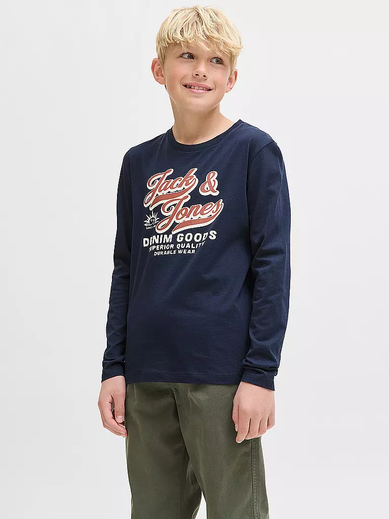 JACK & JONES | Jungen Langarmshirt JJELOGO | blau