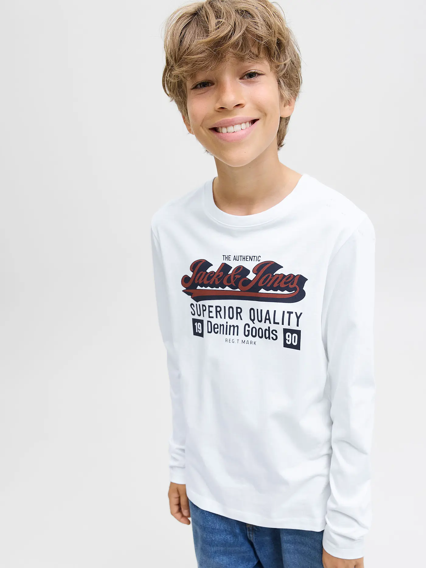 JACK & JONES | Jungen Langarmshirt JJELOGO | weiss