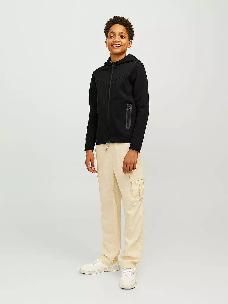JACK & JONES | Jungen Sweatjacke JCOFUSION | Schwarz