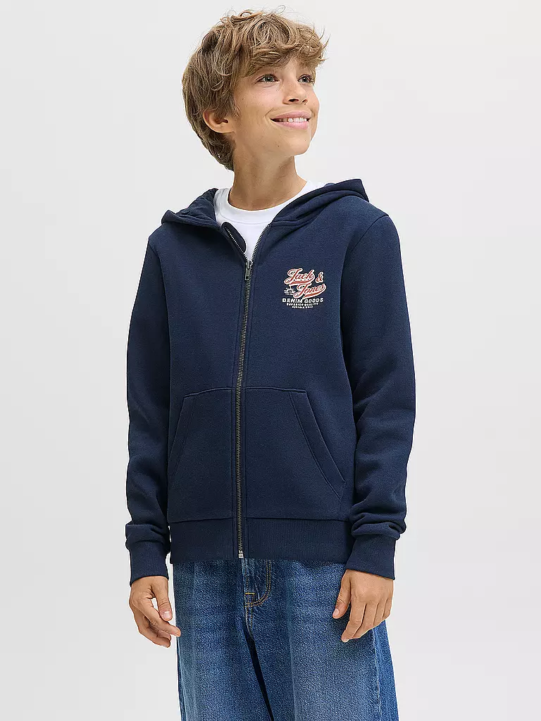 JACK & JONES | Jungen Sweatjacke JJELOGO | dunkelblau